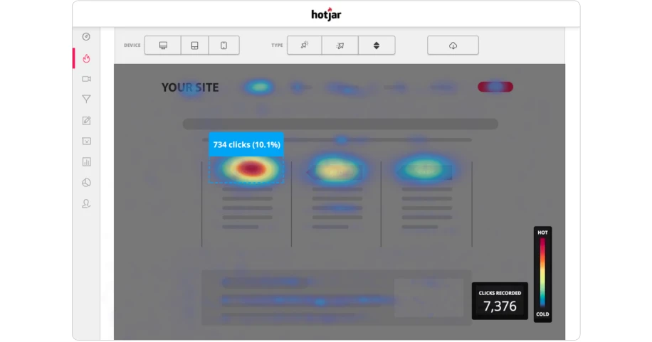 hotjar-click-heat-map-for-online-shopping